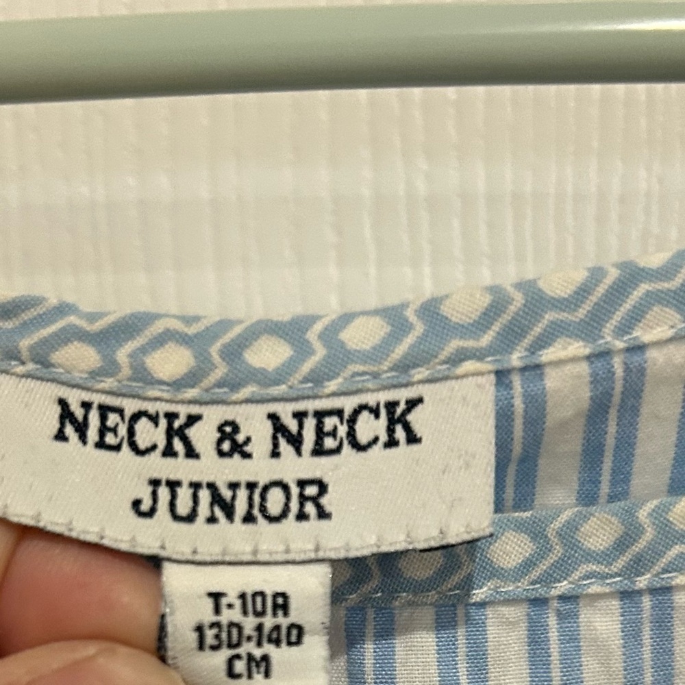 Neck & Neck Blue Tiered Dress kids 130-140 cm - Picture 4 of 5